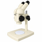 ST100 binocular stereo microscope from the opposite angle, showing focus and magnification controls