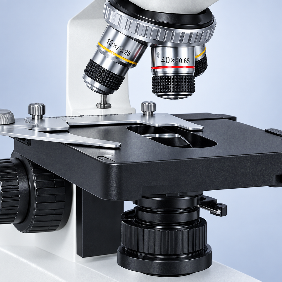 PW80 microscope achromatic objectives and X-Y mechanical stage