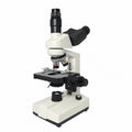 PW80 trinocular compound microscope, three-quarter view