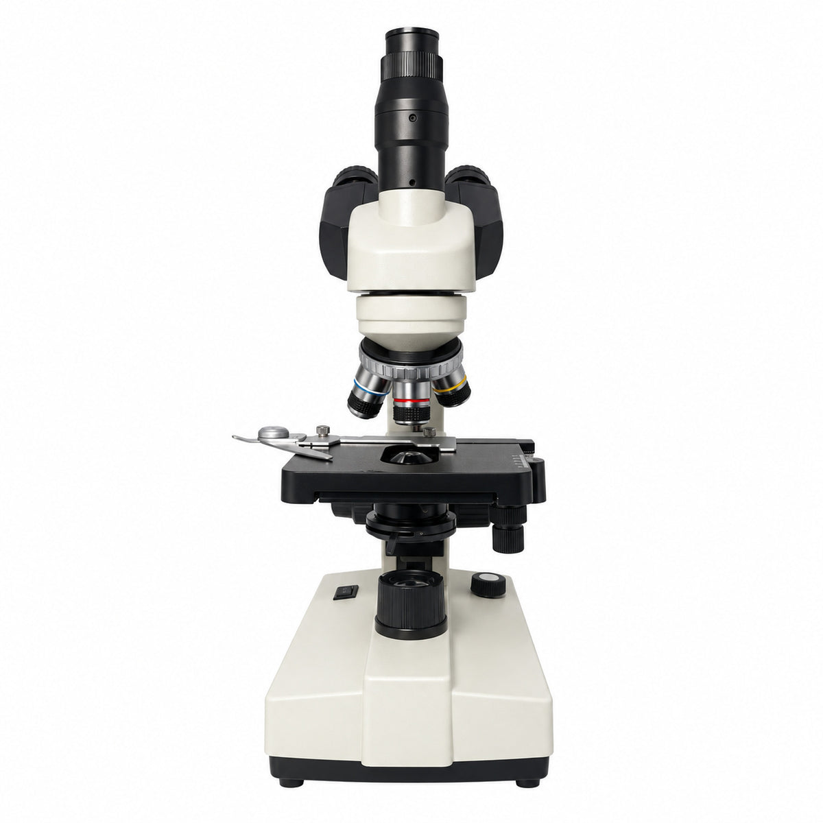 PW80 trinocular compound microscope, front view